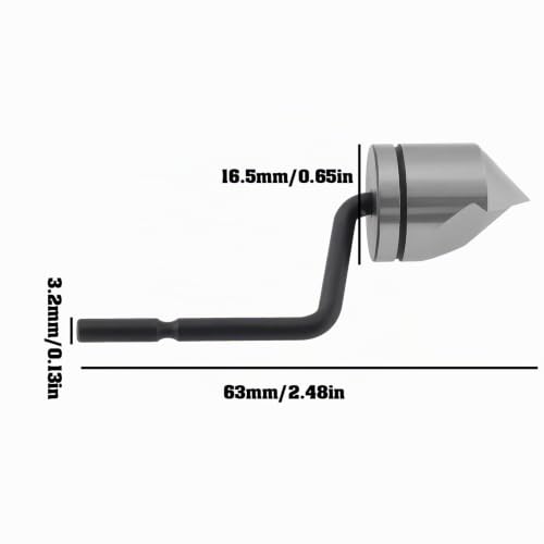 1-Piece Inner Hole Chamfer Deburring Repair Blade Deburring Countersink Tool Set BC1651 NB1000 for Plastic Aluminium Copper Steel Wood 63 x 16.5 x 3.2 mm