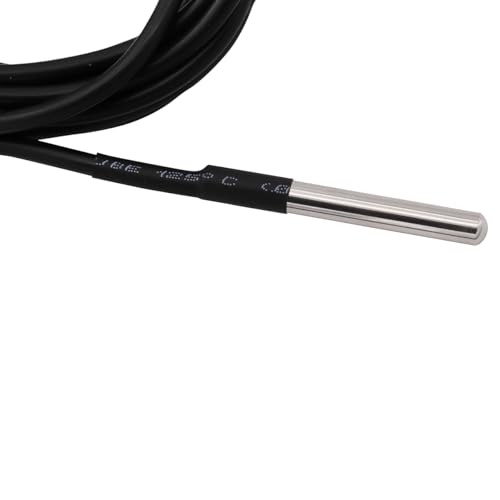 3 Metre Stainless Steel Temperature Sensor Waterproof Temperature Sensor Digital Thermal Probe Temperature Sensor Cable (Pack of 2) 2PCS 3 Meter