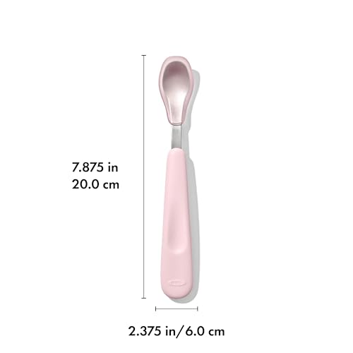 OXO Tot Feeding Spoon Set with Soft Silicone - Opal and Blossom (Pack of 3) 2 Count (Pack of 3)