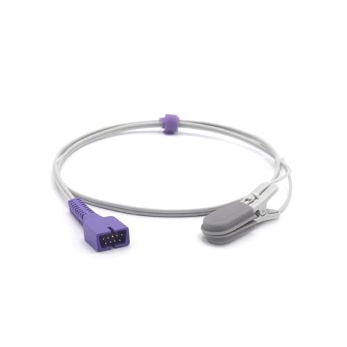 Spo2 Sensor Connector for Adult Ears, 3.2 Pins with 9 Pins, Compatible with Nellcor FDA/CE Approval