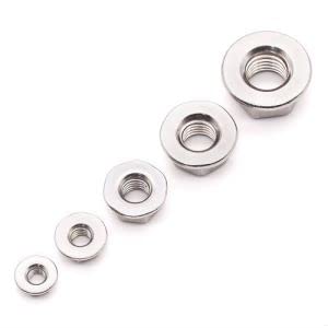 [Australia - AusPower] - (10 PCS) M12-1.75 Hexagon Flange Nuts with Non-Serrated Flange Washer Head, 304 Stainless Steel, Hex Drive, Full Thread 10 