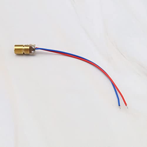 OTOTEC 20 Pieces Red Laser Diode 5V 650nm Less than 5mW Red Dot Laser Head Diode for Level Gauge Soil Instrument 75mm Long