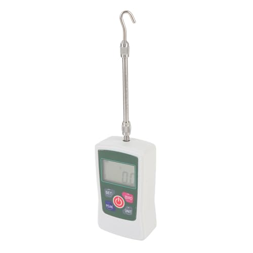 Digital Force Gauge, 100N Portable Pressure Stick Gauge, Push and Pull Tester with Units N Lb Kg Oz, Memory Housing, Automatic Backlit LCD, Auto Off, Buzzer Alarm Function, 1%