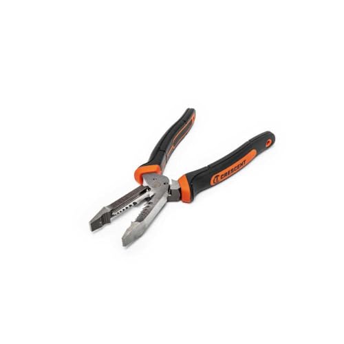 Crescent 8-inch heavy-duty wire stripper with durable metal jaws and ergonomic handles