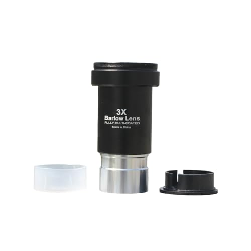 3X Barlow Lens 1.25 inch Telescope Accessory Fully Metal Multi-Coated Barlow Lens with M42 Thread Camera Connect Interface for Telescope Eyepiece 3X