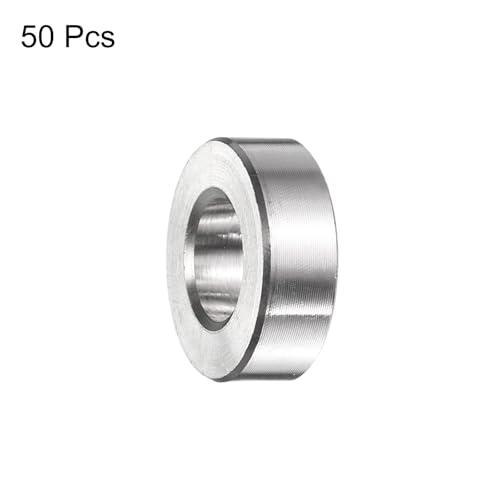 uxcell stainless steel round spacers, 3/8-inch bore x 3/4-inch OD x 5/16-inch length, 50-piece set