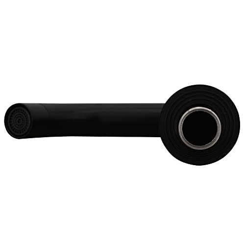 Bathroom Sink Tap, Stainless Steel Single Handle Tap, Elegant and Retro Design Black Matte Frosted Faucet Basin Tap for Bathroom Washroom (L)