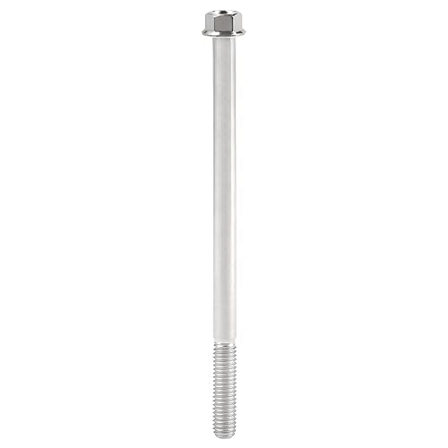 Wanyifa normal titanium Ti flange M6x100mm hex bolt screw, side view