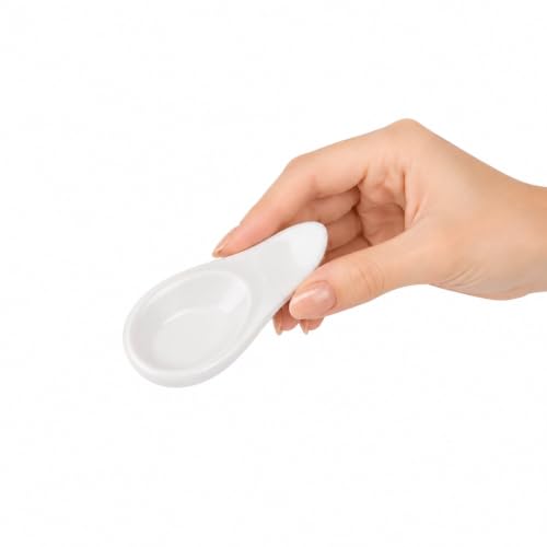 Restaurantware Voga 3.5 x 1.9 Inch Chopstick Rests 10 Curved Chopstick Holders - Rest Asian Soup Spoons Or Chopsticks For Dinner Tables At Homes or Restaurants White Melamine Spoon Holders
