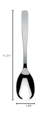 A Di Alessi "Knifeforkspoon" 9-3/4-Inch Serving Spoon, Mirror Polish -