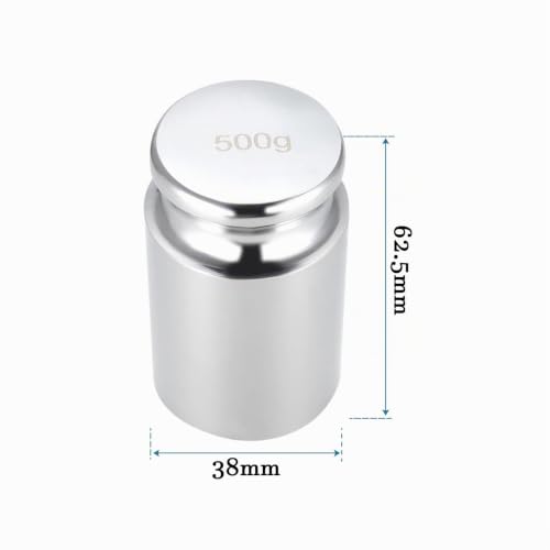 Quartzman 500 g calibration weight x 1 piece. Chrome-plated weights, M1 | Steel gram weight for digital jewelry scales and balance test