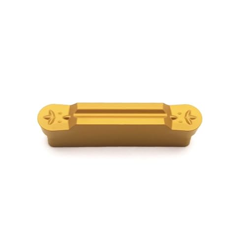 MRMN300-M Carbide Grooving Inserts for MGEHR/L and MGIVR/L Grooving Cut-Off Tool Holder, CVD Yellow Coating, 10pcs MRMN300-M CVD Coated