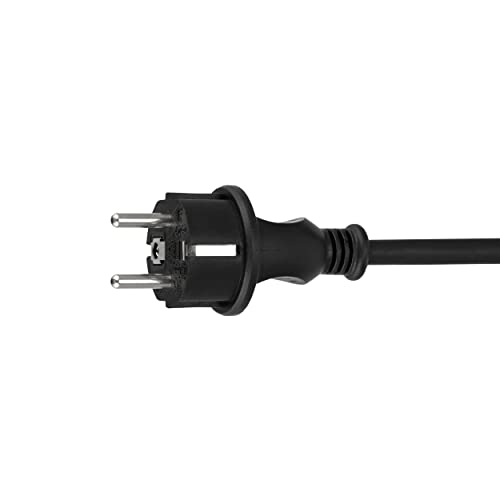 REV Ritter 0577133555 Lead with Grounded Plug Cord H05RR-F 1.5 mm² Cable – Black | Replacement power cable with plug, 3680 watts, black 3 Months
