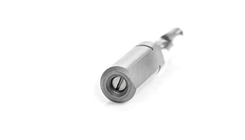 Amana Tool 215008 8mm solid carbide right-hand dowel drill bit with 57.5mm length and 10x25mm shank