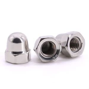 [Australia - AusPower] - M12-1.75 (10 Pcs) Acorn Cap Nut, 304 Stainless Steel 18/8, Hex Drive, Hex Dome Head Cap Nut, DIN1587 M12-1.75 10 