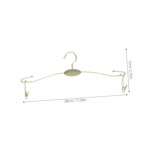 10pcs Metal Hangers with Clips Closet Organizer for Underwear and Lingerie Display Space-Saving Design for Pants Shorts and Accessories Smooth Edges for Trace Use