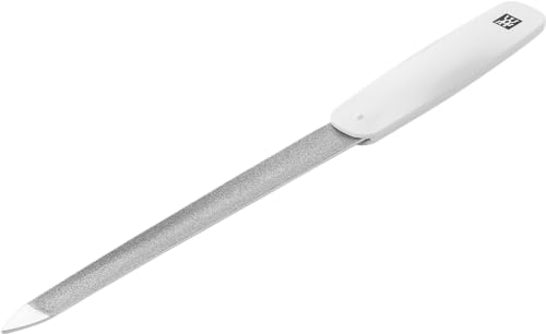Zwilling Shape File (Sapphire Coating, Polished File Tip, Ergonomic Shape, Coarse and Fine-Grained File Surfaces), White, 160 mm