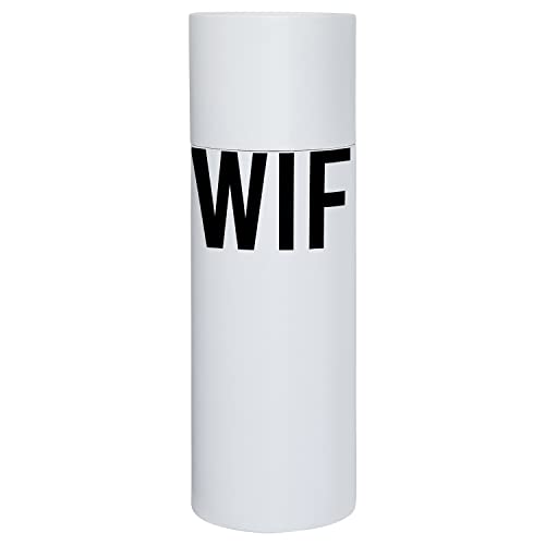 Santa Barbara Design Studio Wedding Collection Black and White Skinny Tumbler with Straw, 20-Ounce, Wifey 20 Ounces