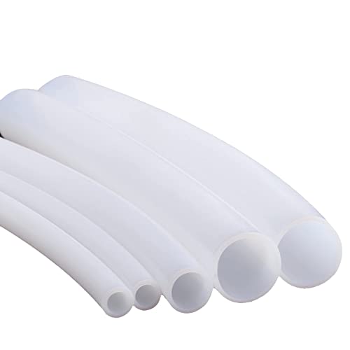 TEN-HIGH Teflon Tube 4.35mm ID x 6.35mm OD for 3D Printer, 1/4 inch Outer Diameter PTFE Teflon Tubing 2M(Length: 6.56ft) 4.35mm x 6.35mm