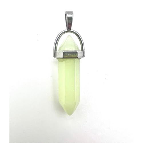 Wiccan Green Calcite Pendant Necklace – Stone of Healing & Balance