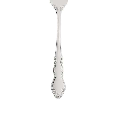 Set of four Oneida Dover dinner forks with polished silver finish, part of the Silverware Set for elegant dining.