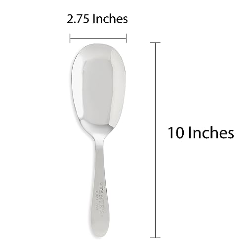 Fante's Pasta Serving Spoon, Stainless Steel, The Italian Market Original since 1906 (Pack of 2) Single (Pack of 2)