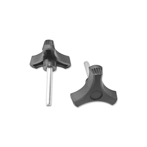 BYSOL 5/16"-18 wing nut knob with 2-inch diameter and threaded post for lawn mower and woodworking tools, 10-piece set
