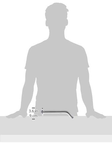 hansgrohe Extended Length 9-inch Modern Showerarm in Chrome, for Wall Mount Showerhead, 04186003