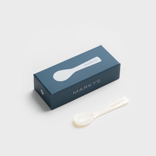 MARKY'S Mother of Pearl Hand-Carved Caviar Spoon + Gold Plated 16 Karat Tin Opener Kit