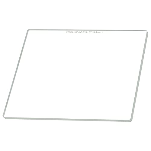 Fotga Cinema 4x5.65 Inch Glass Clear UV Protection Filter 4mm Thickness for Camera Lens Matte Box Vlogging Video Making