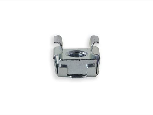 RackGold M6 zinc clip-on cage nuts 50 pack, USA made hardware fasteners