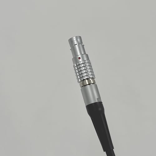 2 Pin 0B Male Lemo-Compatible to Right Angle DC 5525 Coiled Power Cable Suitable for Teradek Bolt, Z CAM, ARRI, RED, SmallHD, Preston, Transvideo, Pyxis, 59”
