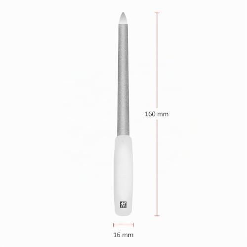 Zwilling Shape File (Sapphire Coating, Polished File Tip, Ergonomic Shape, Coarse and Fine-Grained File Surfaces), White, 160 mm