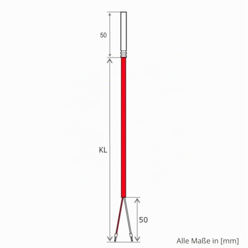 iOVEO 036HS03202 PT500 Temperature Sensor / Cable Sensor / Solar Sensor / Temperature Sensor with Silicone Cable up to 200 °C, 2 Metres 2 Meter Single
