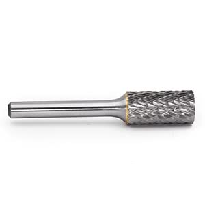 SA-5 5pcs Tungsten Carbide Burrs Cylinder Shape Double Cut Rotary Burr File(1/2” cutter Dia X 1”Cutter Length) with 1/4'' Shank dia,Pack of 5 SA-5-5PCS