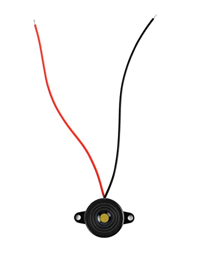 QWORK 8pcs Electronic Buzzer 3-24V Active Buzzer 87dB Buzzer Alarm Piezo Cable Length 100mm 3-24 V