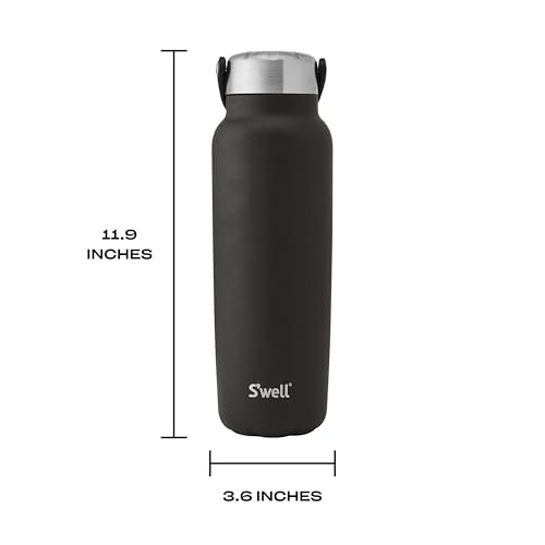 S'well Recycled Stainless Steel Explorer with Insulated Lid and Handle, 40oz, Onyx, Triple Layered Vacuum Insulated Containers Keeps Drinks Cold for 54 Hours and Hot for 12 40 Ounces