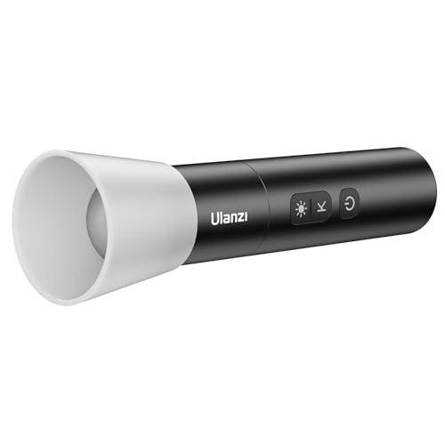 ULANZI LM07 LED Photography Flashlight, Handheld Videography Fill Light Spotlight 2000K-5500K-8000K Bi-Color Zoomable 2000mAh Rechargeable Portable Video Light for Photo, Video, Content Creation Bi Color
