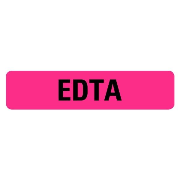 EDTA Medical Labels - .375 x 1.625 Laboratory Identification Stickers - Permanent Adhesive - 500 Labels Per Roll