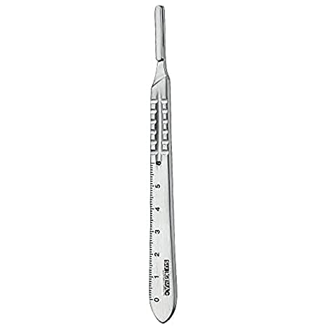 [Australia - AusPower] - SugiMac Scalpel Graduated Handle No. 3 Dental Surgical Stainless Steel Instruments with Scale 