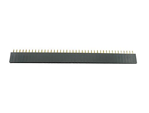 [Australia - AusPower] - 20PCS Single Row Straight Female Pin Socket Pin Header Connector Pin Strip 2.54mm Spacing for PCB Board Shield 
