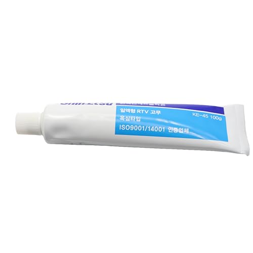 OILHEYT Shin-ETSU KE-45-W white industrial adhesive sealant tube, 100g, for flexible electronic and industrial joints