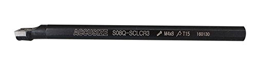 [Australia - AusPower] - Accusize Industrial Tools 1/2'' x 7'' Overall Length, Rh Sclcr Indexable Boring Bar with Ccmt32.5 Carbide Inserts, P252-S403 1/2" with CCMT32.5 insert 