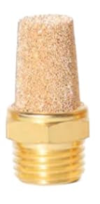 [Australia - AusPower] - Pneumatic Silencer Made of Sintered Bronze 1/4 Inch Set of 3 Compressed Air Silencers Industrial Quality (3, 1/4 Inch) 1/4" 