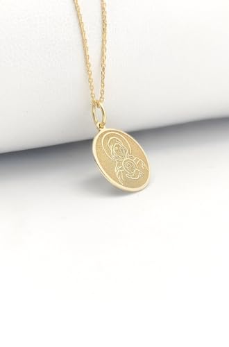 LKBEADS 925 Sterling Silver Virgin Mary and Child Pendant |LK_NLC_00017
