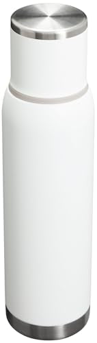 Stanley Adventure-To-Go Vacuum Bottle 1.4 qt | Wide Mouth with Leakproof Cup Lid | Keep Drinks Hot or Cold | Packable for Travel | Insulated Stainless Steel Thermal Bottle | BPA-Free | Frost 44.8 Ounces