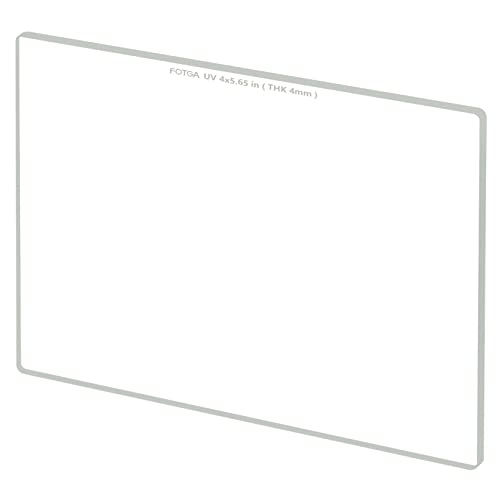 Fotga Cinema 4x5.65 Inch Glass Clear UV Protection Filter 4mm Thickness for Camera Lens Matte Box Vlogging Video Making
