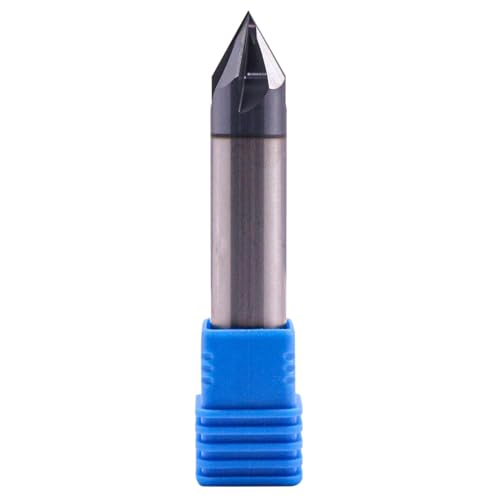 SEFHLI 1/2-inch 4-flute 60° double-end solid carbide chamfer end mill with AlTiN coating