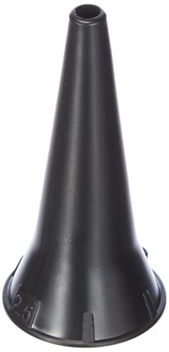 GIMA Disposable Mini Ear Speculum 2.5 mm - Black - fully compatible with mini series from HEINE, KAWE, RIESTER, GIMA and other brands - pack of 250 pcs 250 pieces Ø 2.5 mm