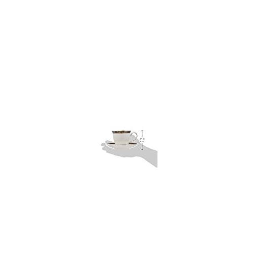 Lenox - 104291002 Lenox Vintage Jewel 2-piece Teacup and Saucer Set, Tea Cup & Saucer, White